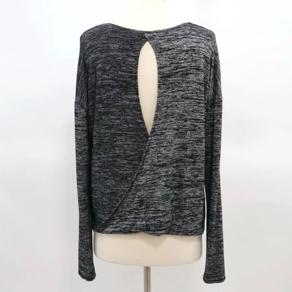 Rag and Bone Mia soft heather knit open back long sleeve top - Picture 2 of 10
